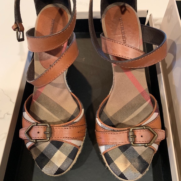 Burberry Wedge Sandle/Espadrille - Picture 1 of 5